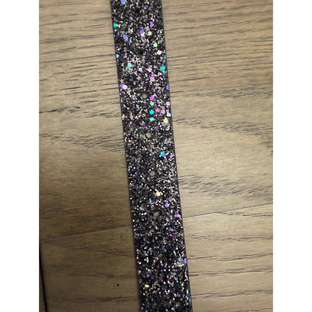 Madden Girl Black Glitter Belt - Picture 3 of 3